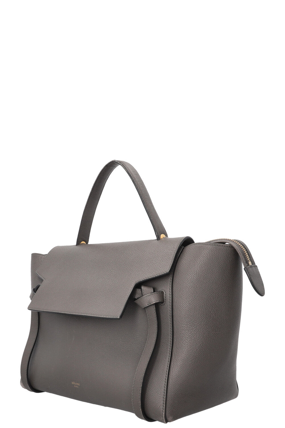 CÉLINE Mini Belt Bag Grained Leather Grey