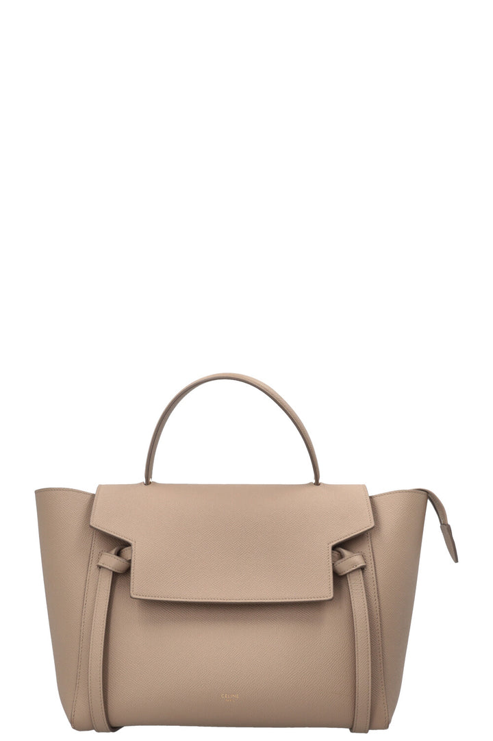 CÉLINE Mini Belt Bag Grained Leather Taupe