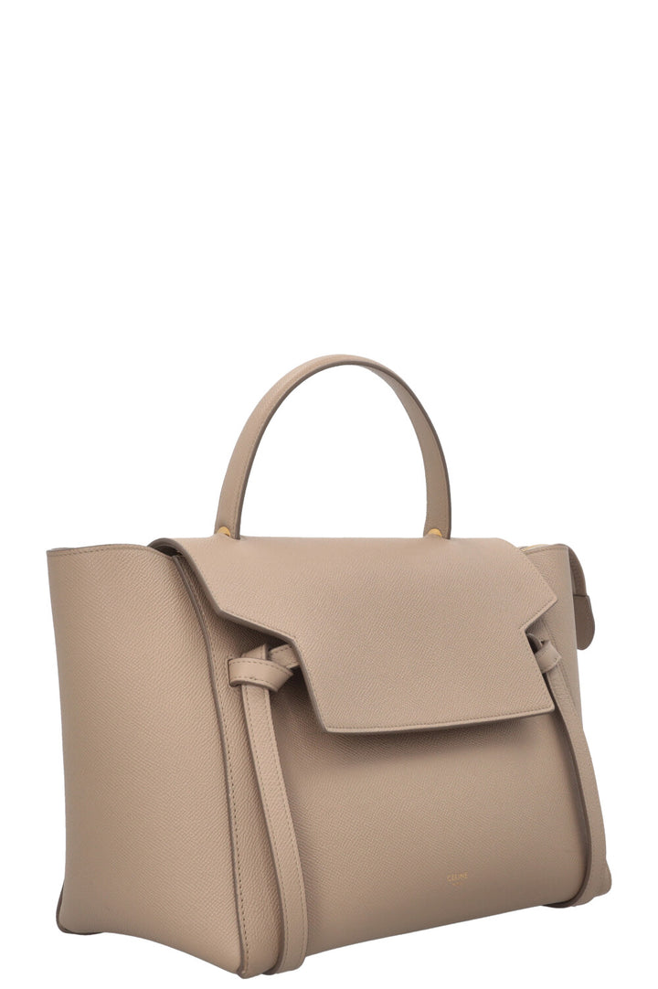 CÉLINE Mini Belt Bag Grained Leather Taupe