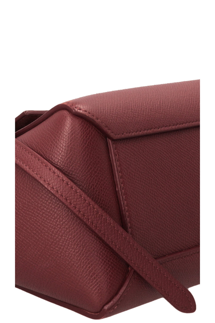 CELINE Nano Belt Bag Cuir Bordeaux
