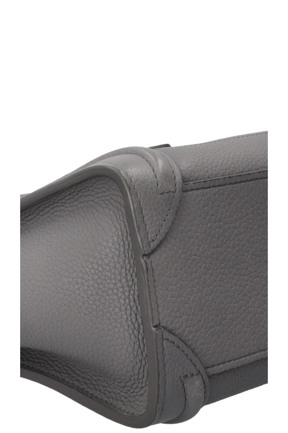 CELINE Nano Luggage en cuir gris