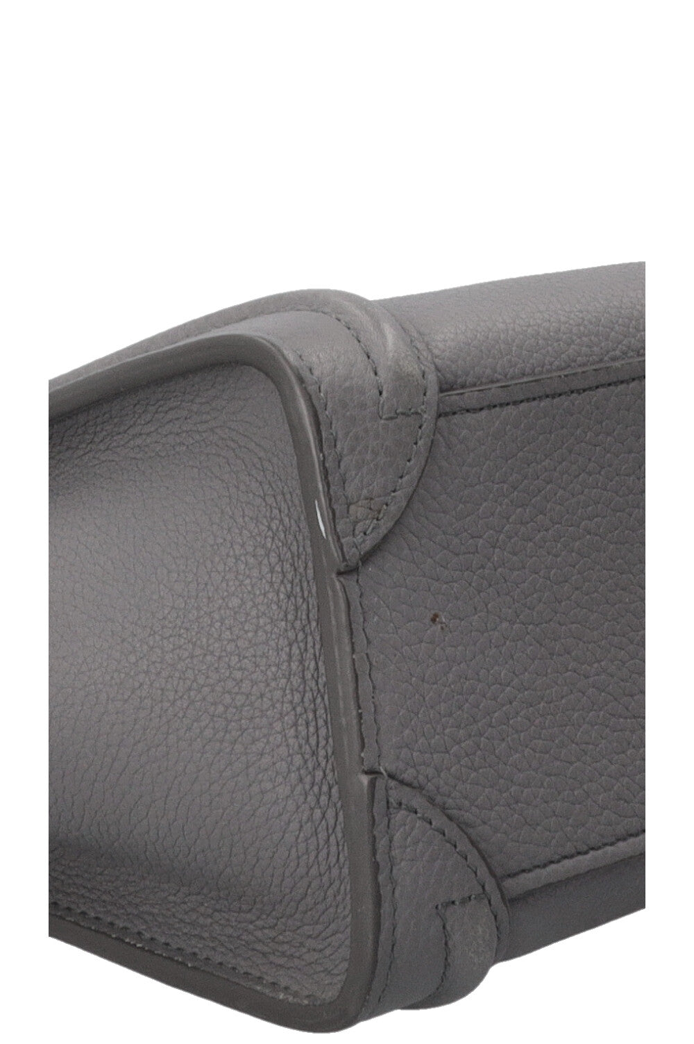 CELINE Nano Luggage en cuir gris
