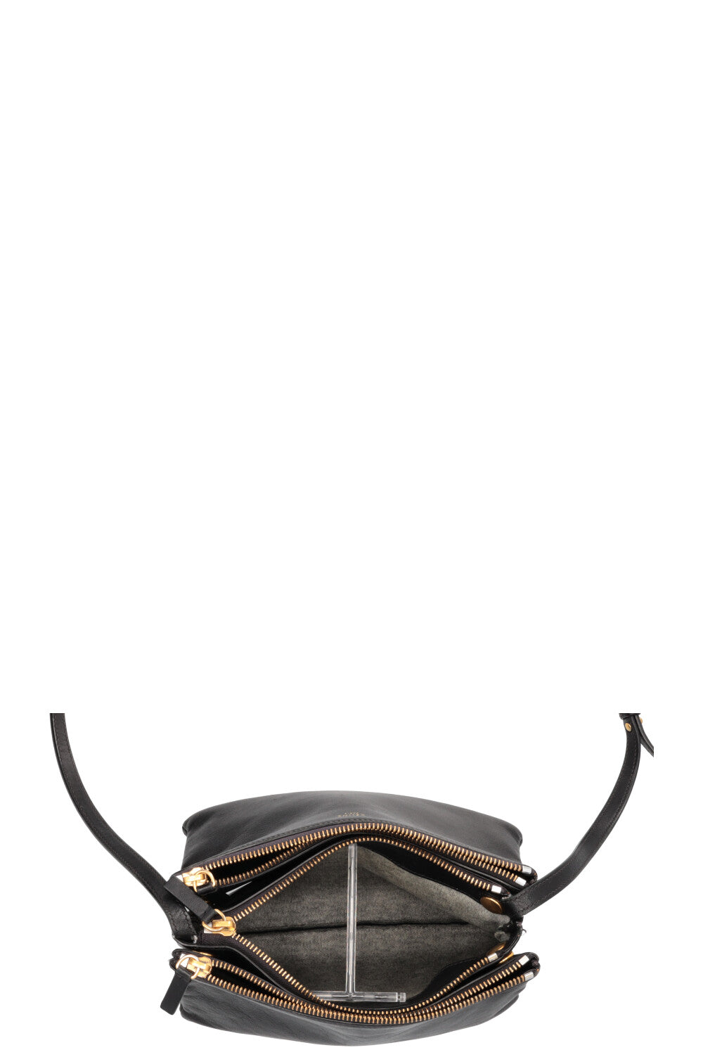 Petit sac Trio CÉLINE par Phoebe Philo en cuir d'agneau noir
