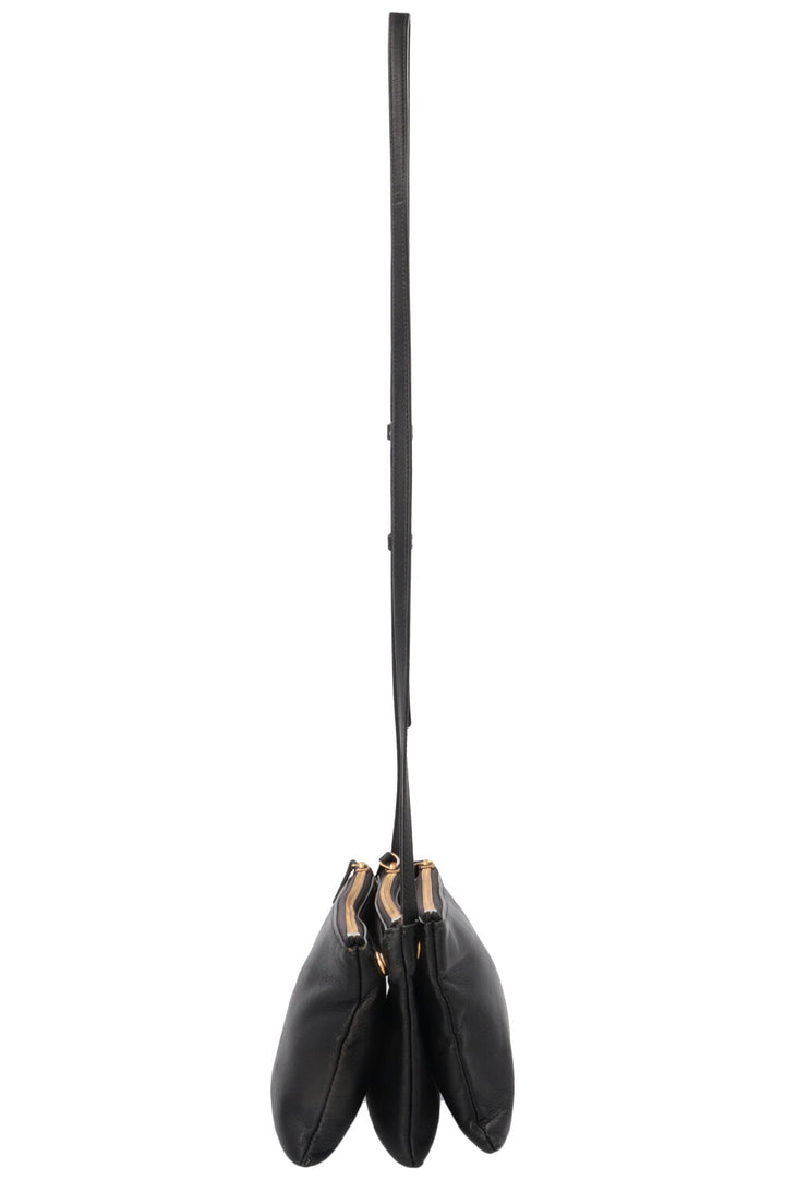 Petit sac Trio CÉLINE par Phoebe Philo en cuir d'agneau noir