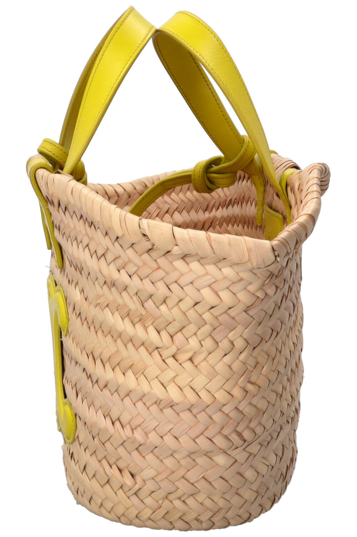 CELINE Teen Triomphe Tote Panier Raffia Leather