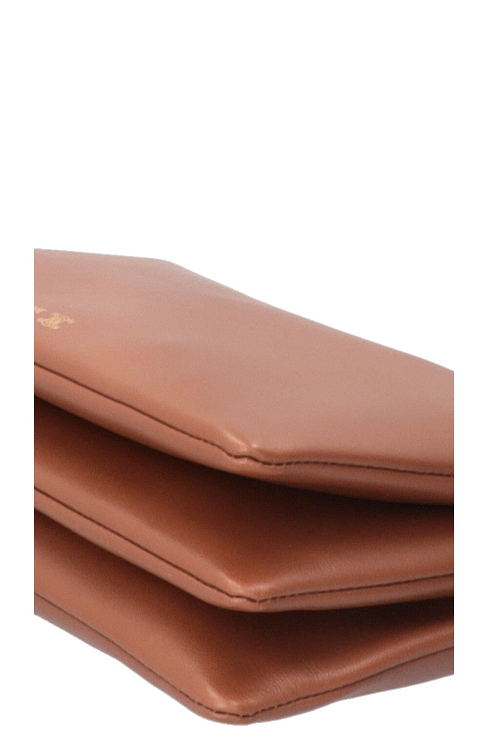 Sac bandoulière CELINE Trio en cuir cognac
