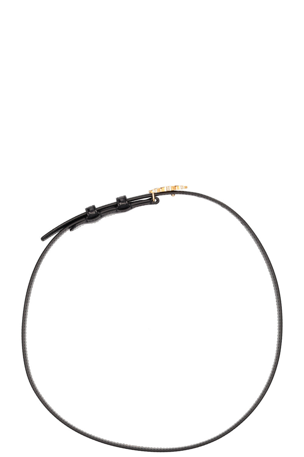 CELINE Triomphe 18mm Belt Leather Black
