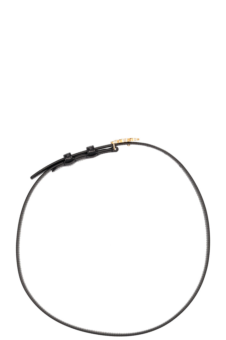 CELINE Triomphe 18mm Belt Leather Black
