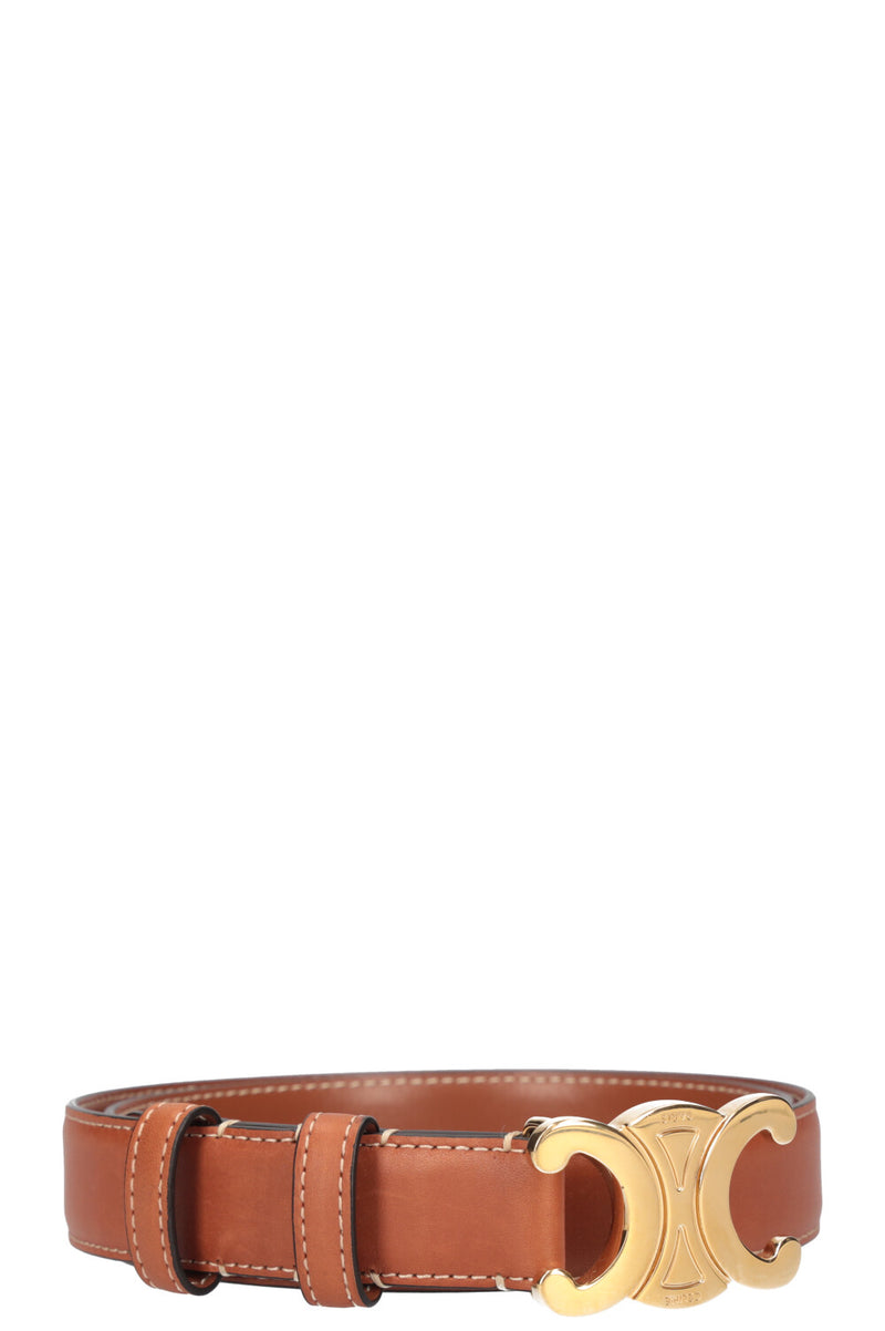 CELINE Triomphe Belt Brown