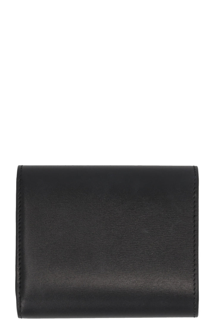 CELINE Portefeuille compact Triomphe en cuir noir