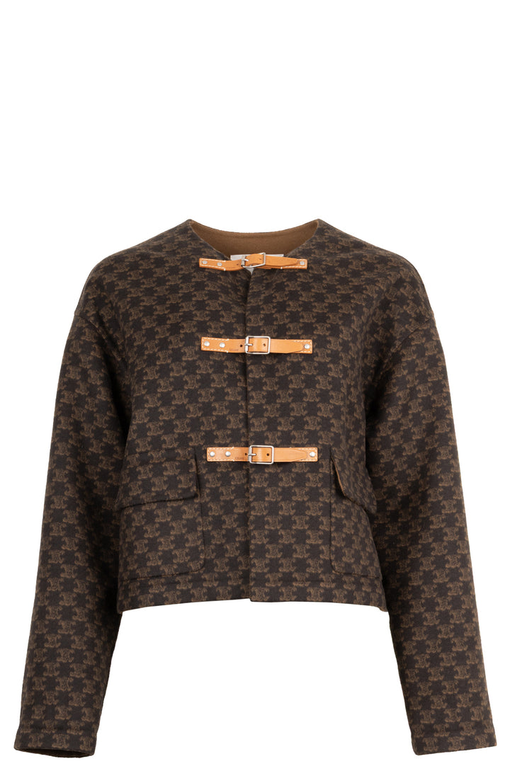 CELINE Triomphe Jacket Wool Brown