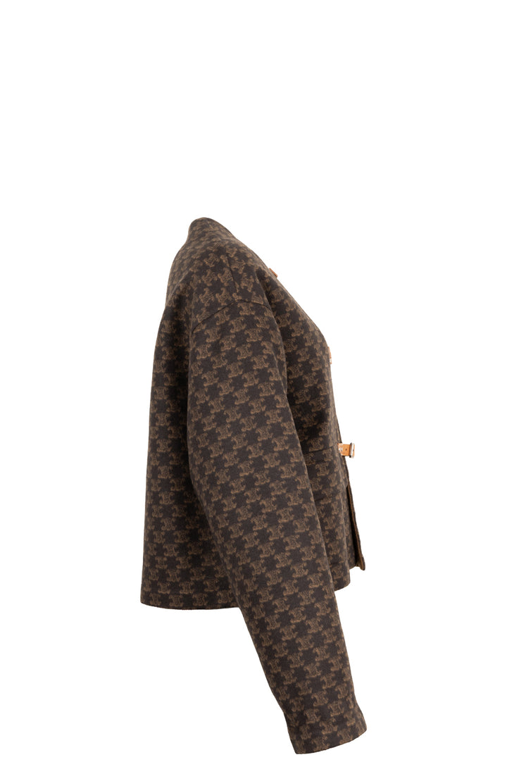 CELINE Triomphe Jacket Wool Brown