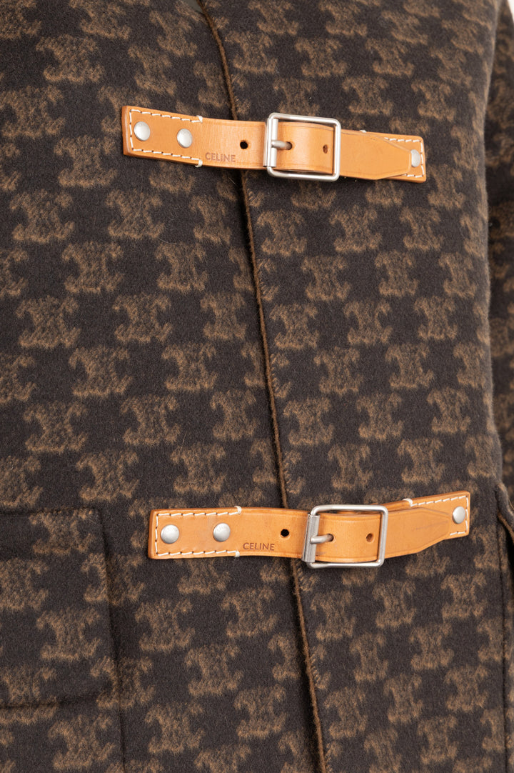 CELINE Triomphe Jacket Wool Brown
