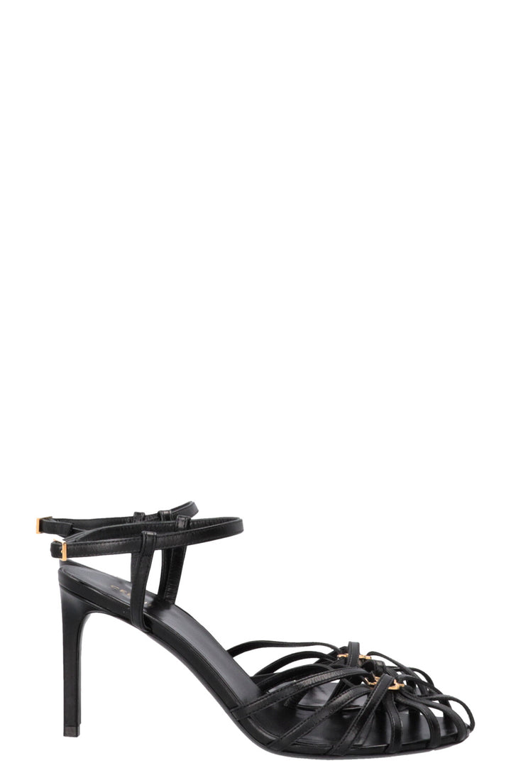 CELINE Triomphe Sandals Leather Black