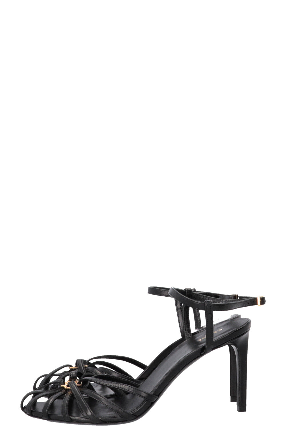 CELINE Triomphe Sandals Leather Black