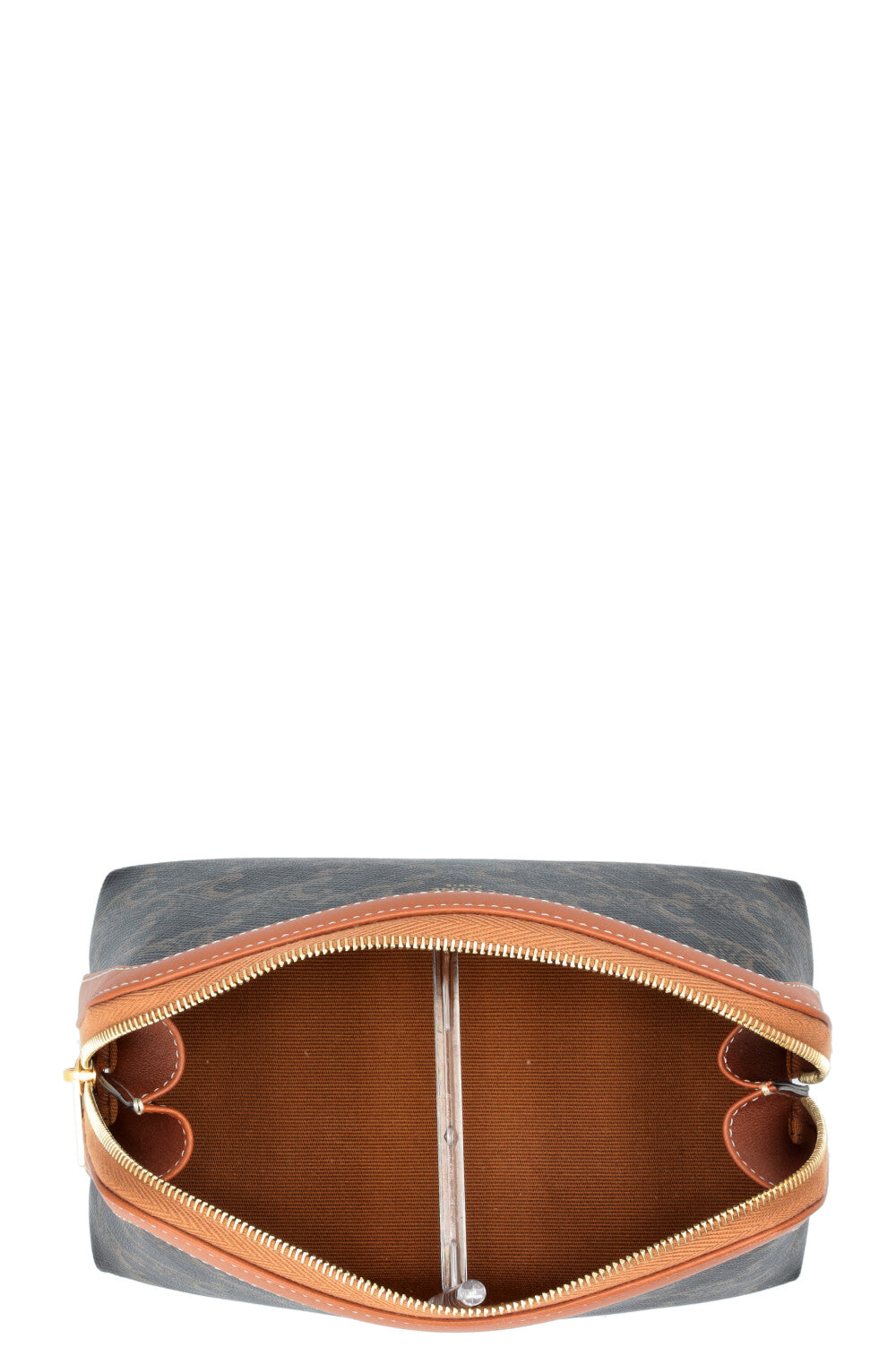 CELINE Triomphe Vanity Case in Brown Canvas