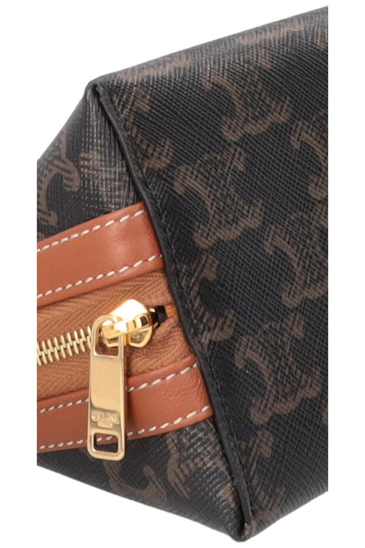 CELINE Triomphe Vanity Case in Brown Canvas
