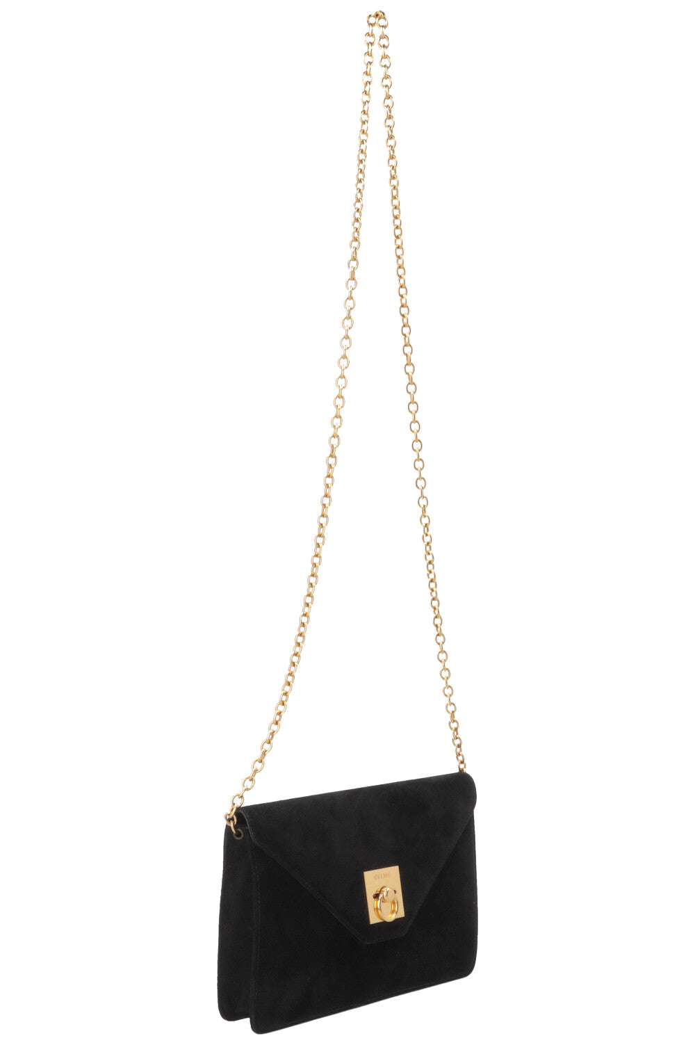 CELINE Vintage C Clutch Suede Black