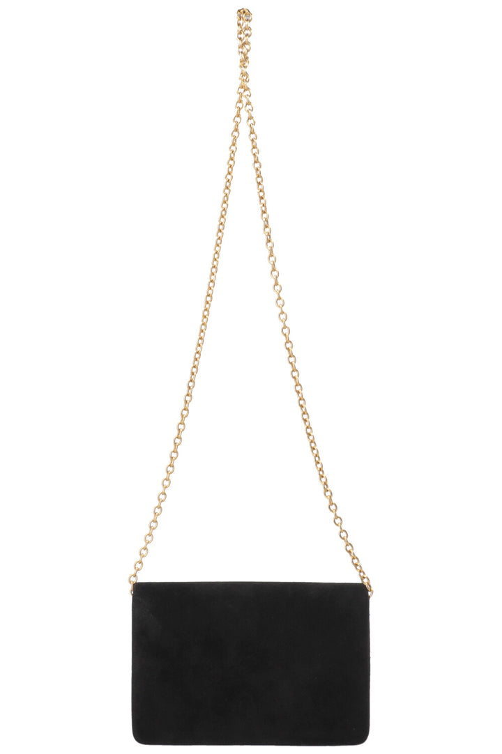 CELINE Vintage C Clutch Suede Black