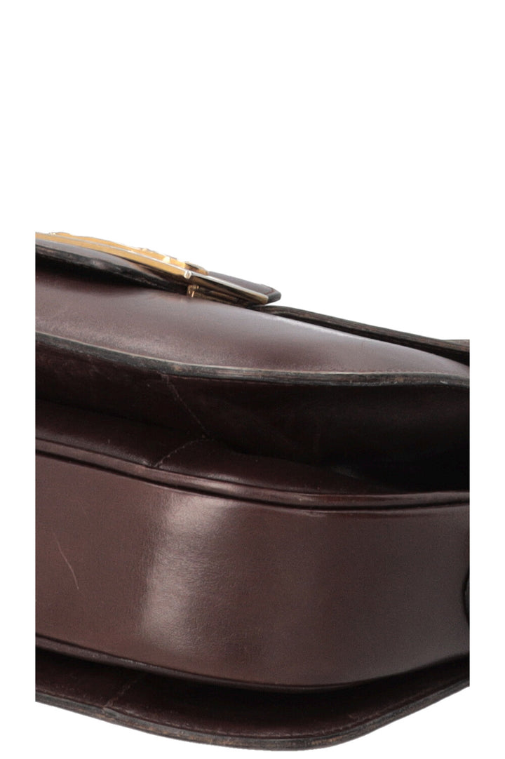 CELINE Sac bandoulière vintage en cuir box noir "Horse Carriage"