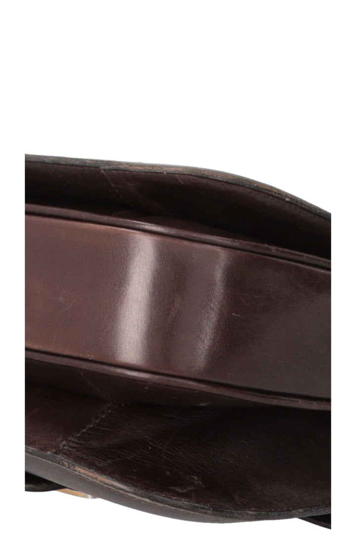 CELINE Sac bandoulière vintage en cuir box noir "Horse Carriage"