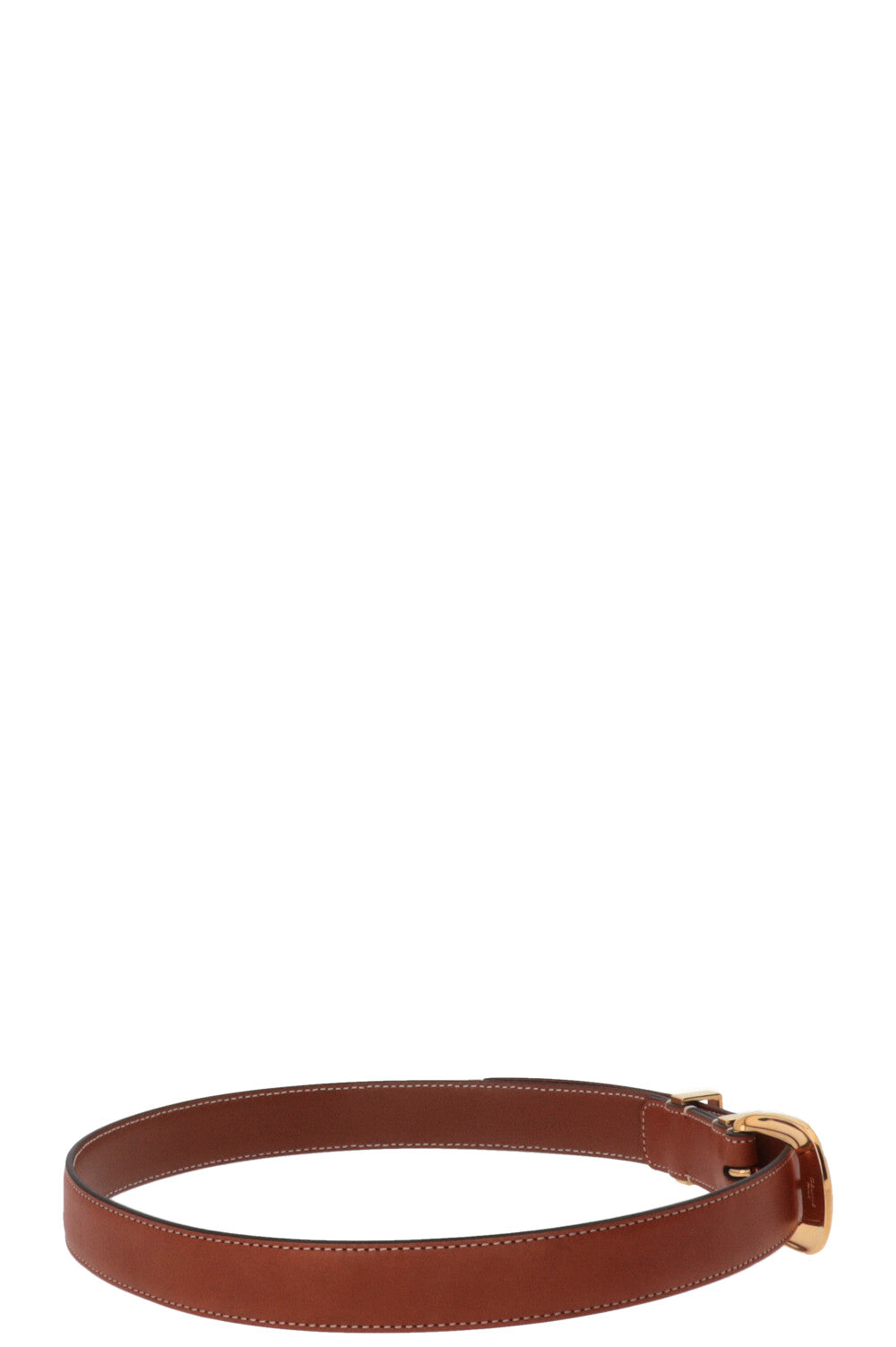 CELINE Western 18mm Belt Leather Brown