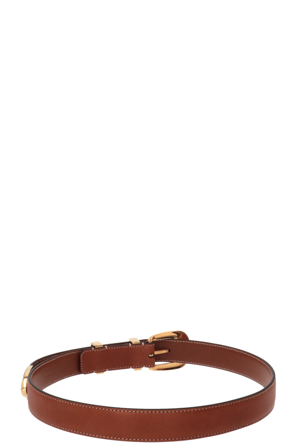 CELINE Western 18mm Belt Leather Brown