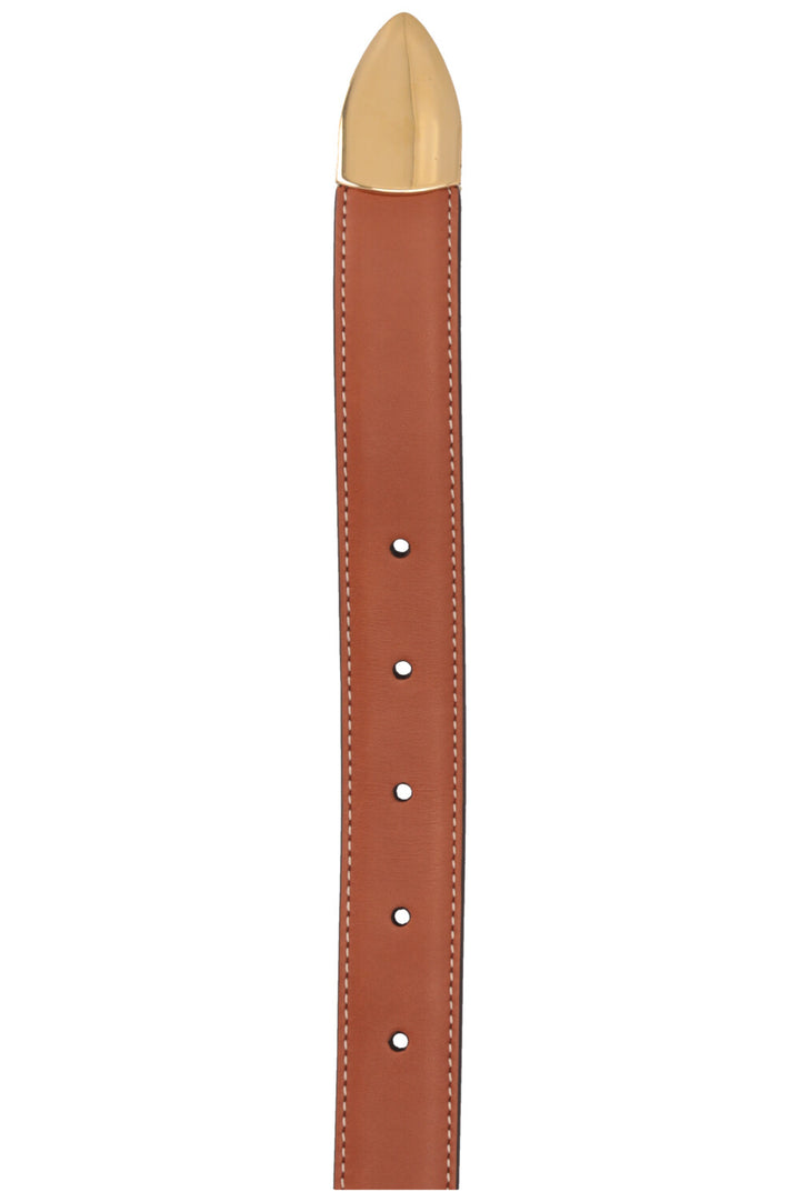 CELINE Western 18mm Belt Leather Brown