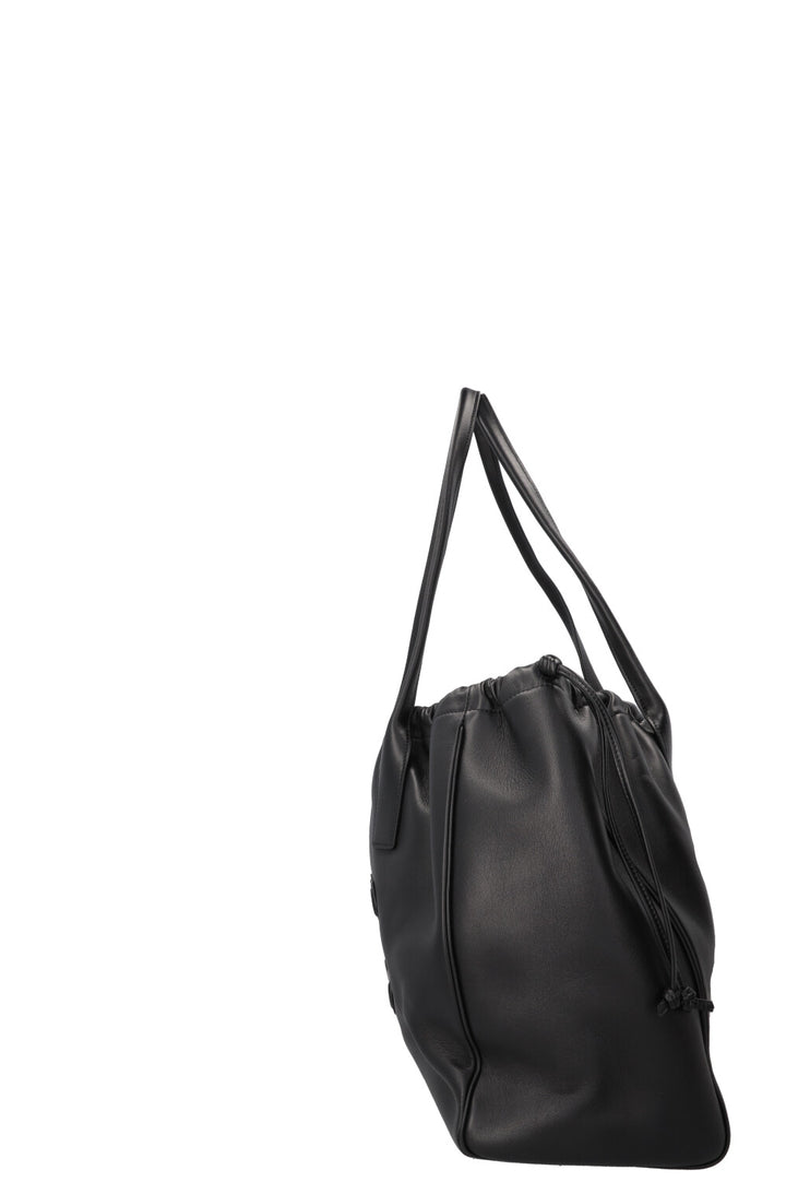 CELINE Drawstring Cabas Triomphe Bag Medium Black