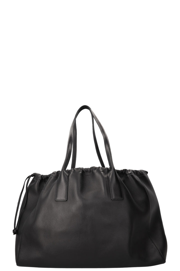 CELINE Drawstring Cabas Triomphe Bag Medium Black