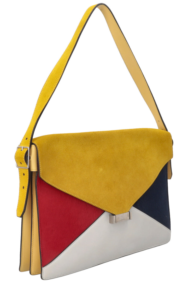 CÉLINE by Phoebe Philo Diamond Clutch Suede Multicolor
