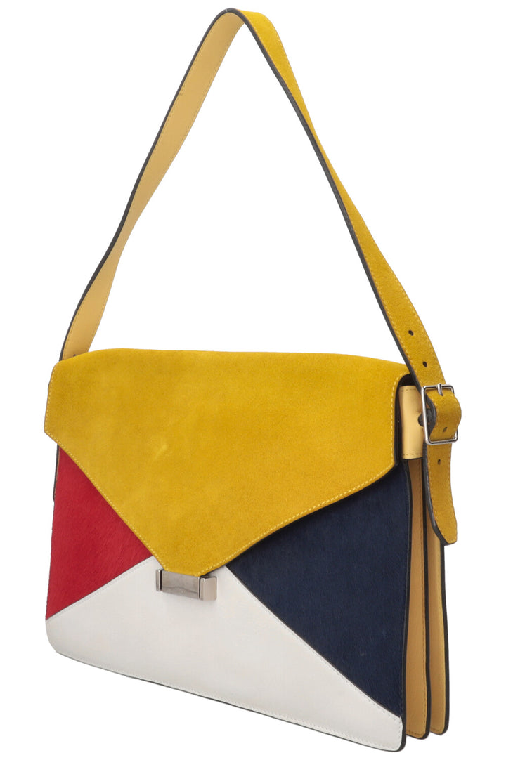 CÉLINE by Phoebe Philo Diamond Clutch Suede Multicolor
