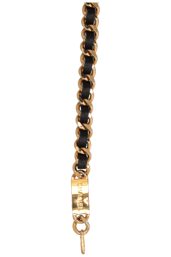 CHANEL 1980 Ceinture matelassée CC Or