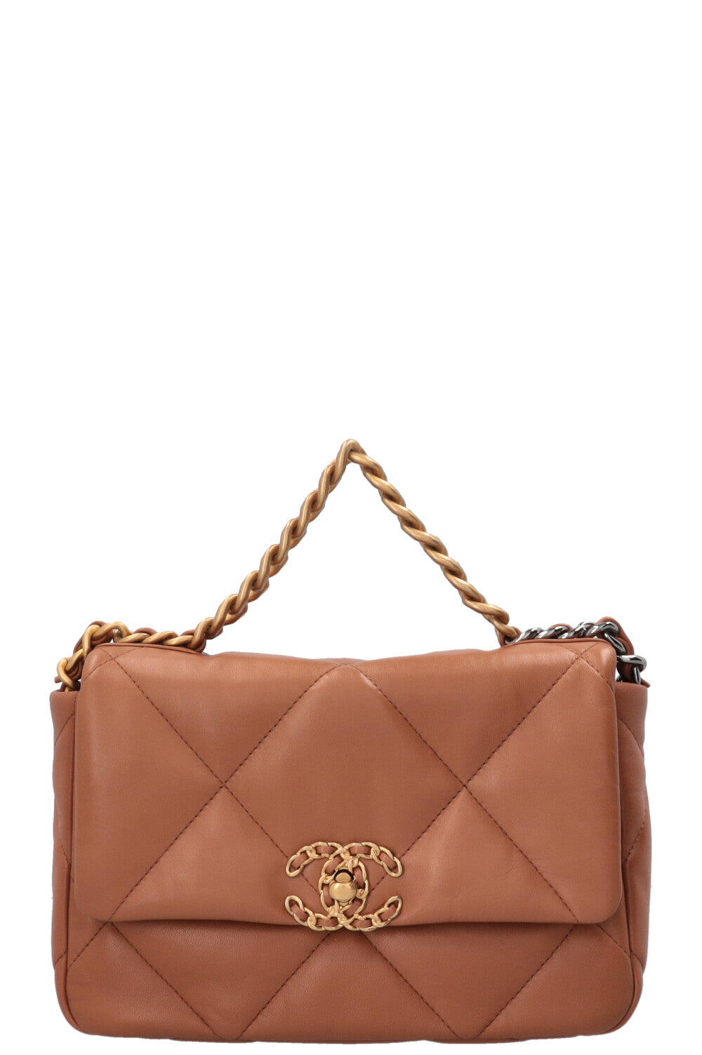 Sac CHANEL 19 Taille Moyenne Cuir Caramel