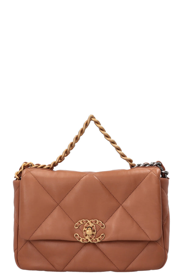 Sac CHANEL 19 Taille Moyenne Cuir Caramel