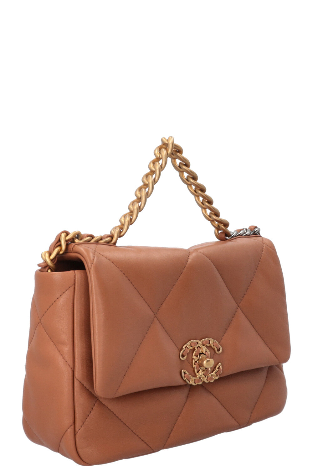 Sac CHANEL 19 Taille Moyenne Cuir Caramel