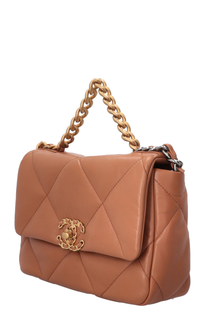 Sac CHANEL 19 Taille Moyenne Cuir Caramel