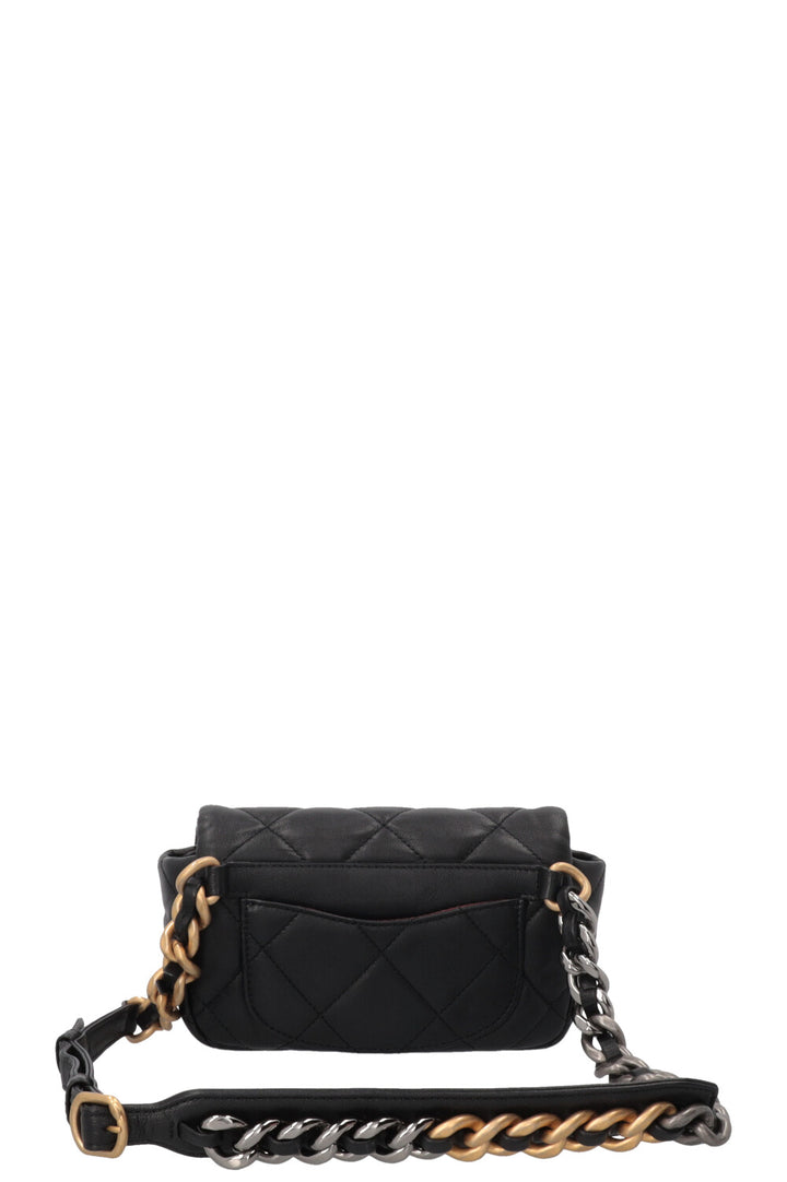 CHANEL 19 Belt Bag Leather Black