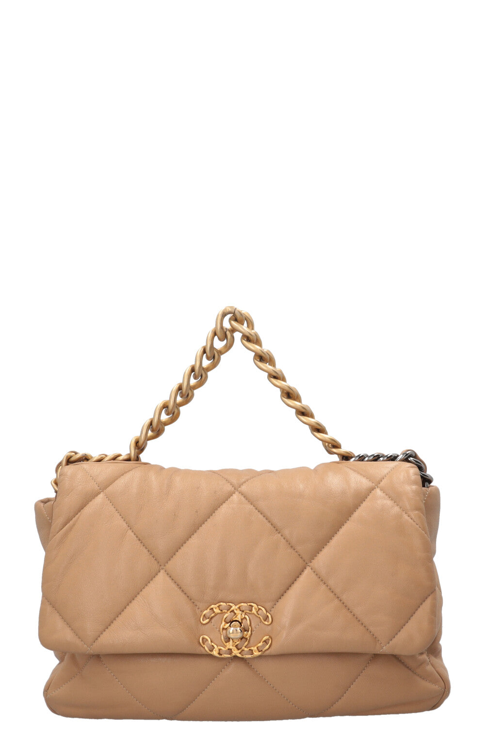 CHANEL 19 Crossbody Bag Medium Beige