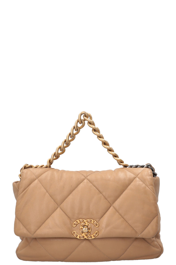 CHANEL 19 Crossbody Bag Medium Beige