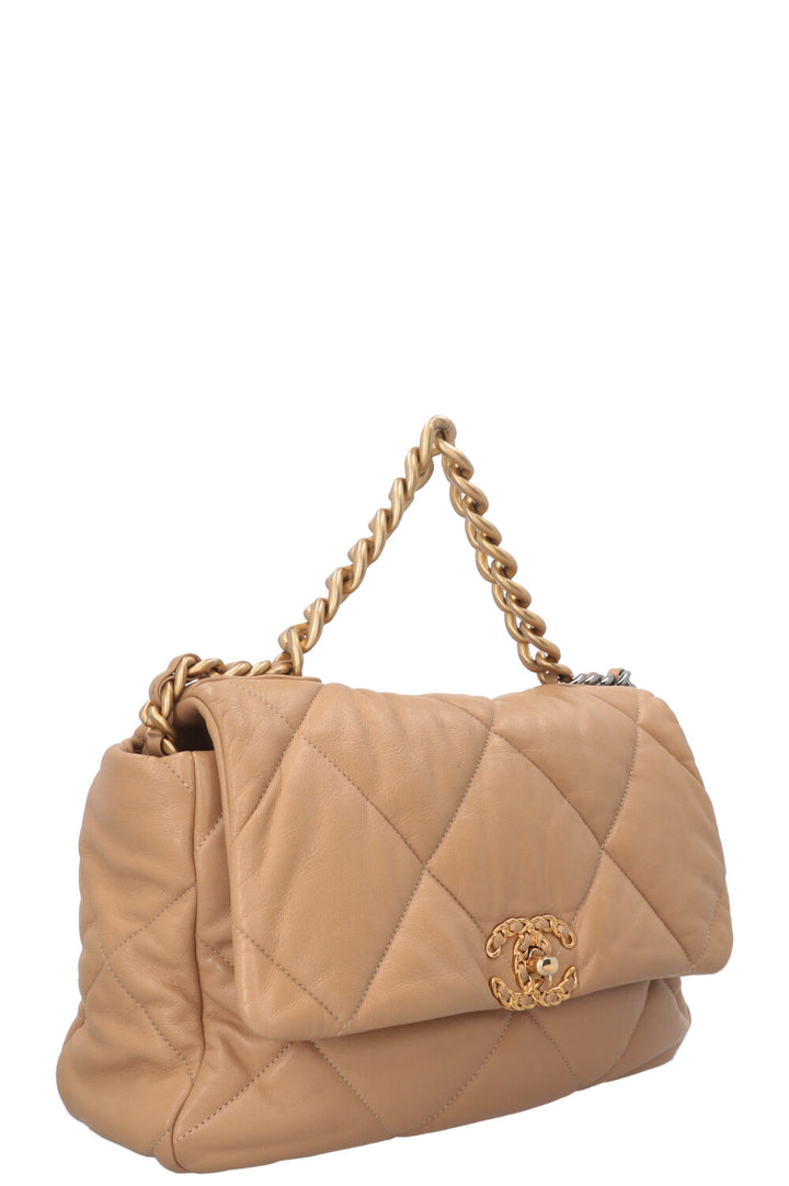 CHANEL 19 Crossbody Bag Medium Beige