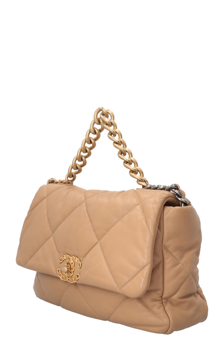 CHANEL 19 Crossbody Bag Medium Beige