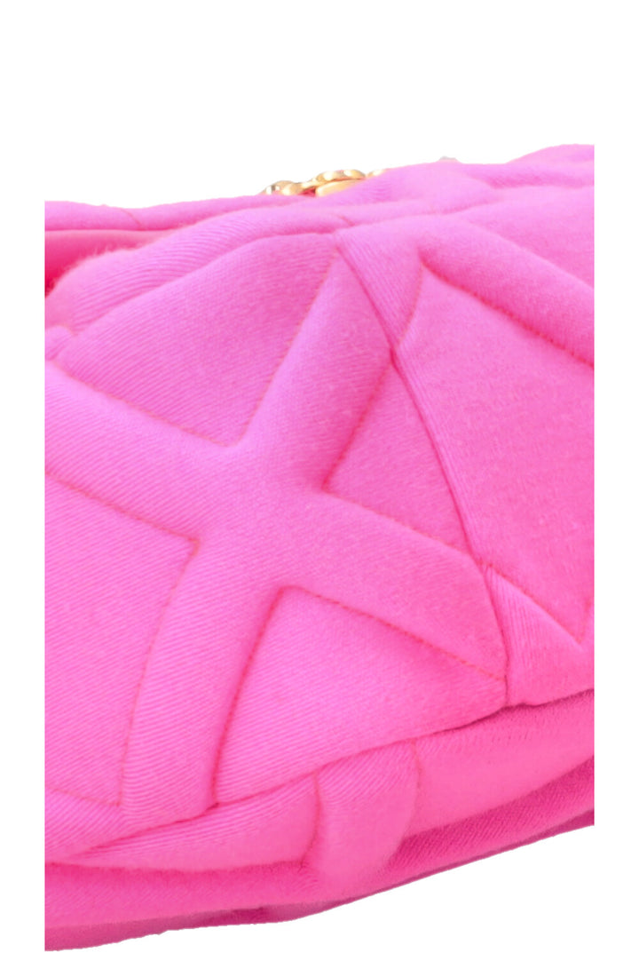 CHANEL 19 Small Crossbody Bag Canvas Neon Pink