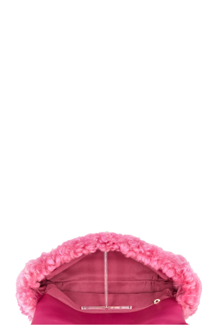 CHANEL 19 Small Shearling Pink