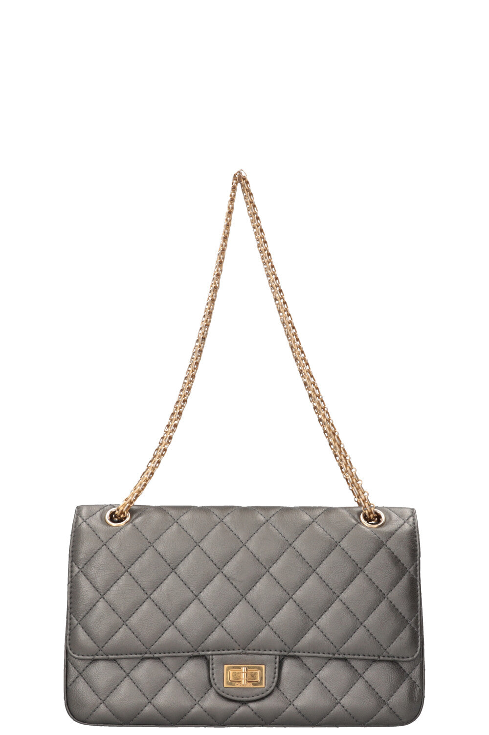 CHANEL 2.55 Medium Silver