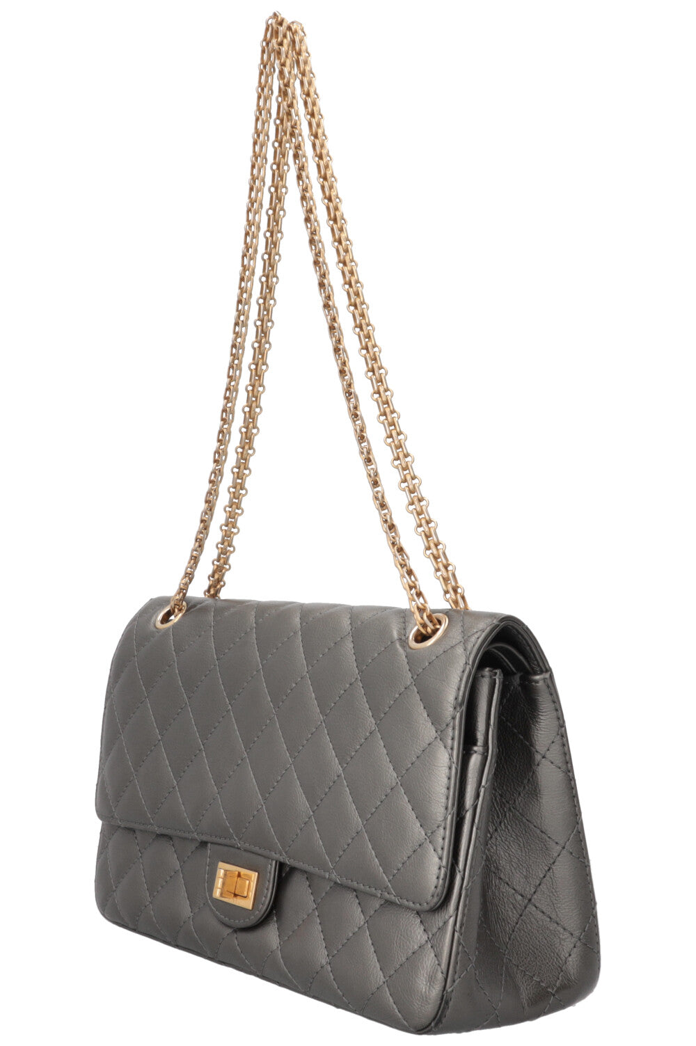 CHANEL 2.55 Medium Silver