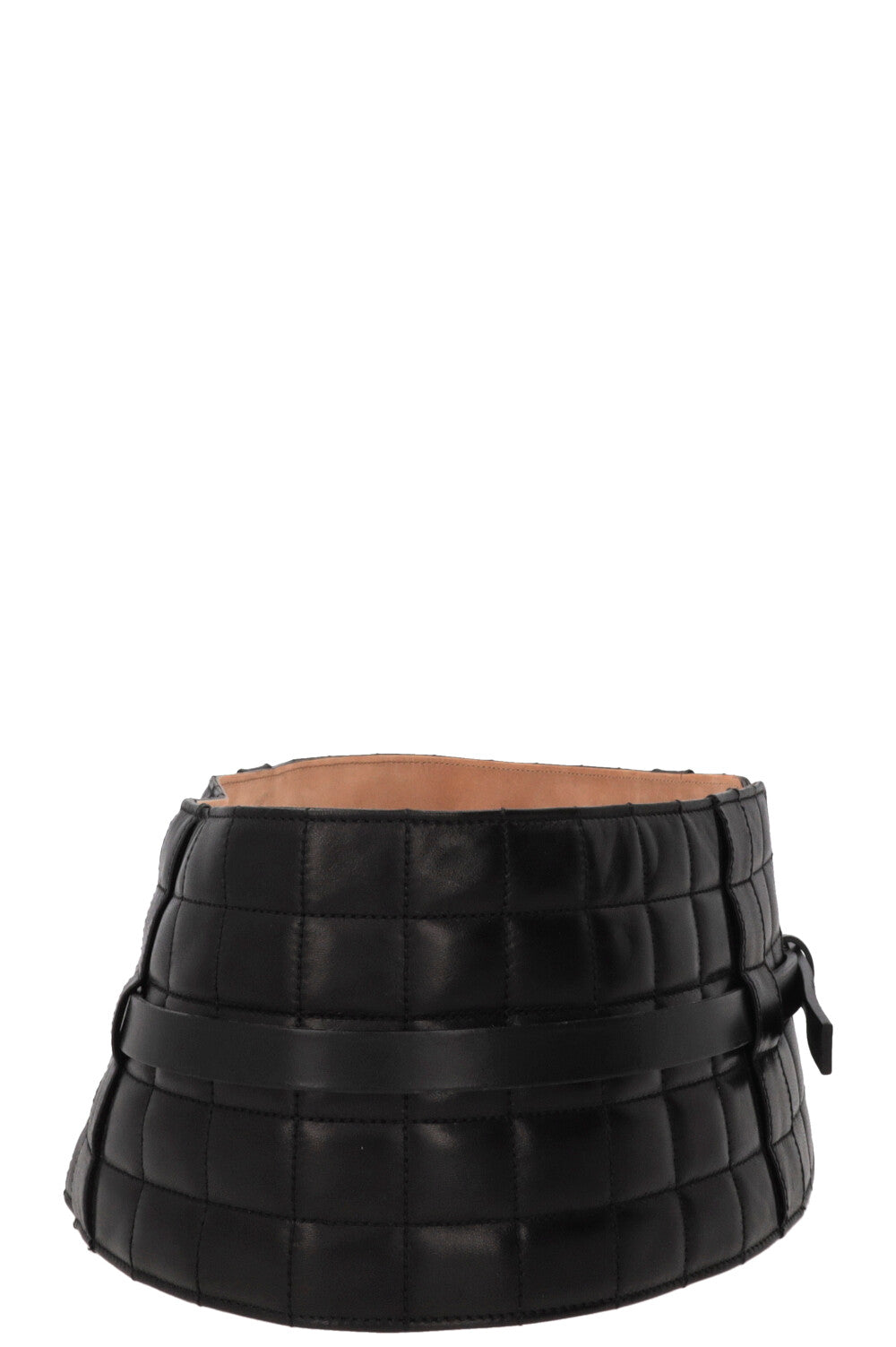 CHANEL 2002 Quilted CC Waist Belt Leather Black