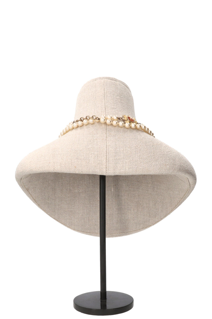 CHANEL 2016 Flower Pearl Necklace Pink White