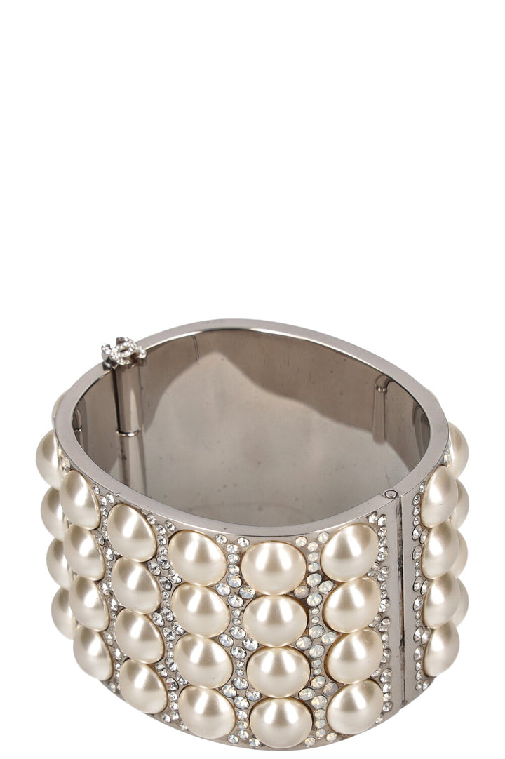 CHANEL 2017 Cuff Bracelet Faux-Pearls