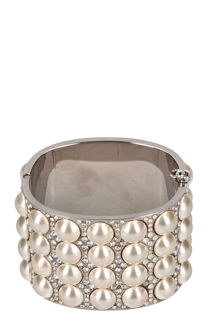 CHANEL 2017 Cuff Bracelet Faux-Pearls